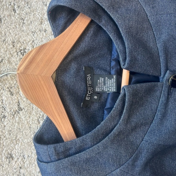 Etcetera sz8 lightweight denim jacket EUC near new - Picture 10 of 14